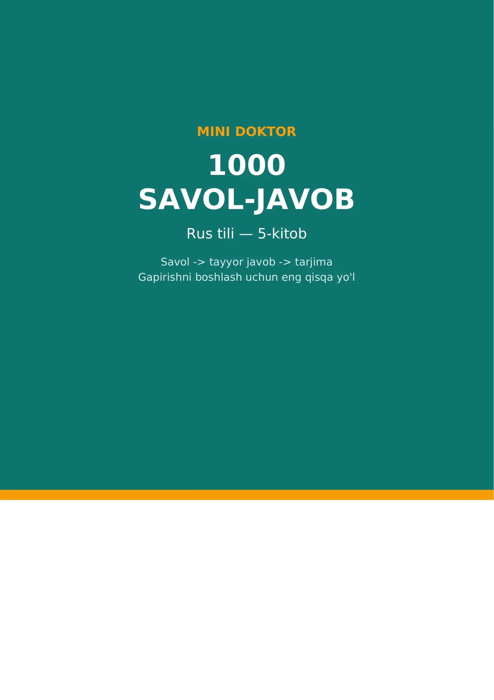 Rus tilidan tayyor 1000 savol javob