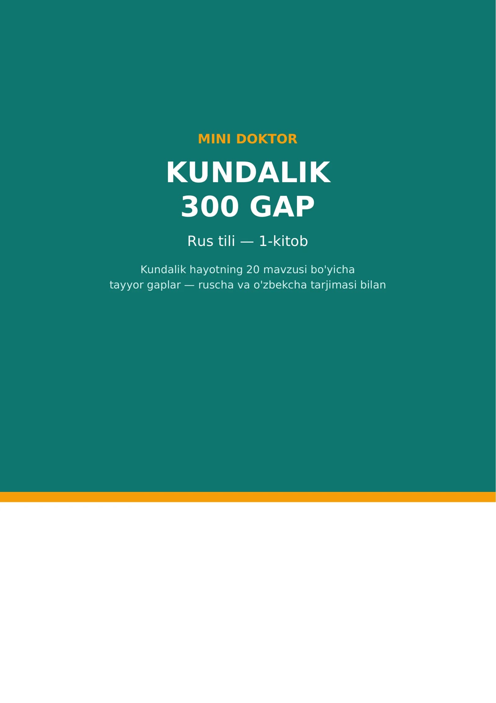 Rus tilida bir kunlik tayyor 300 ta gap