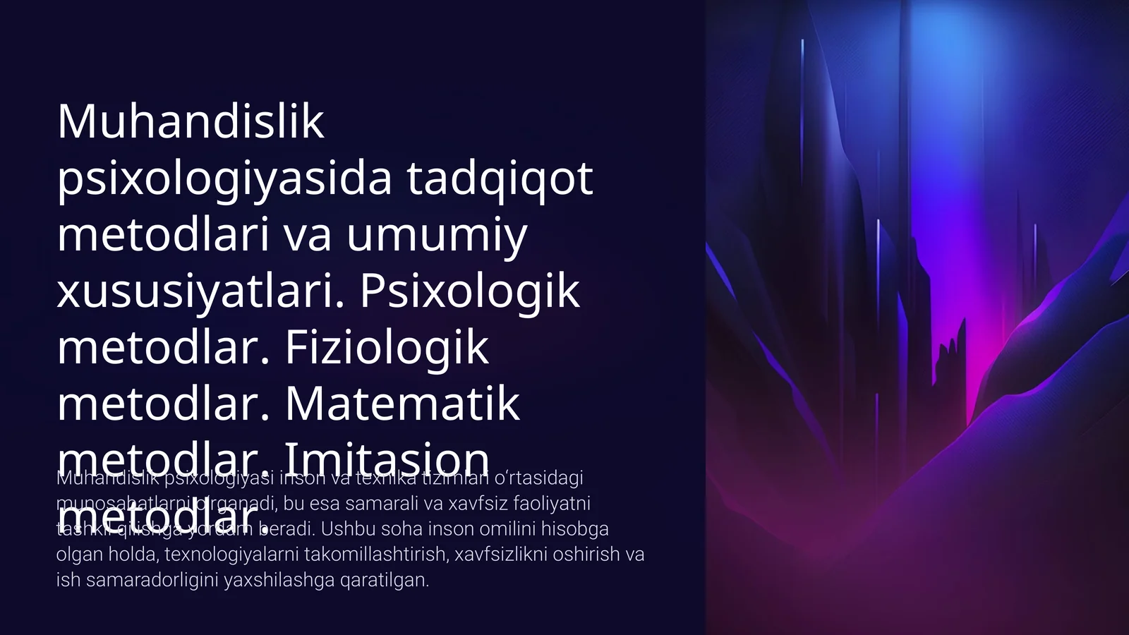 Tadqiqot Metodlarining Umumiy Xususiyatlari