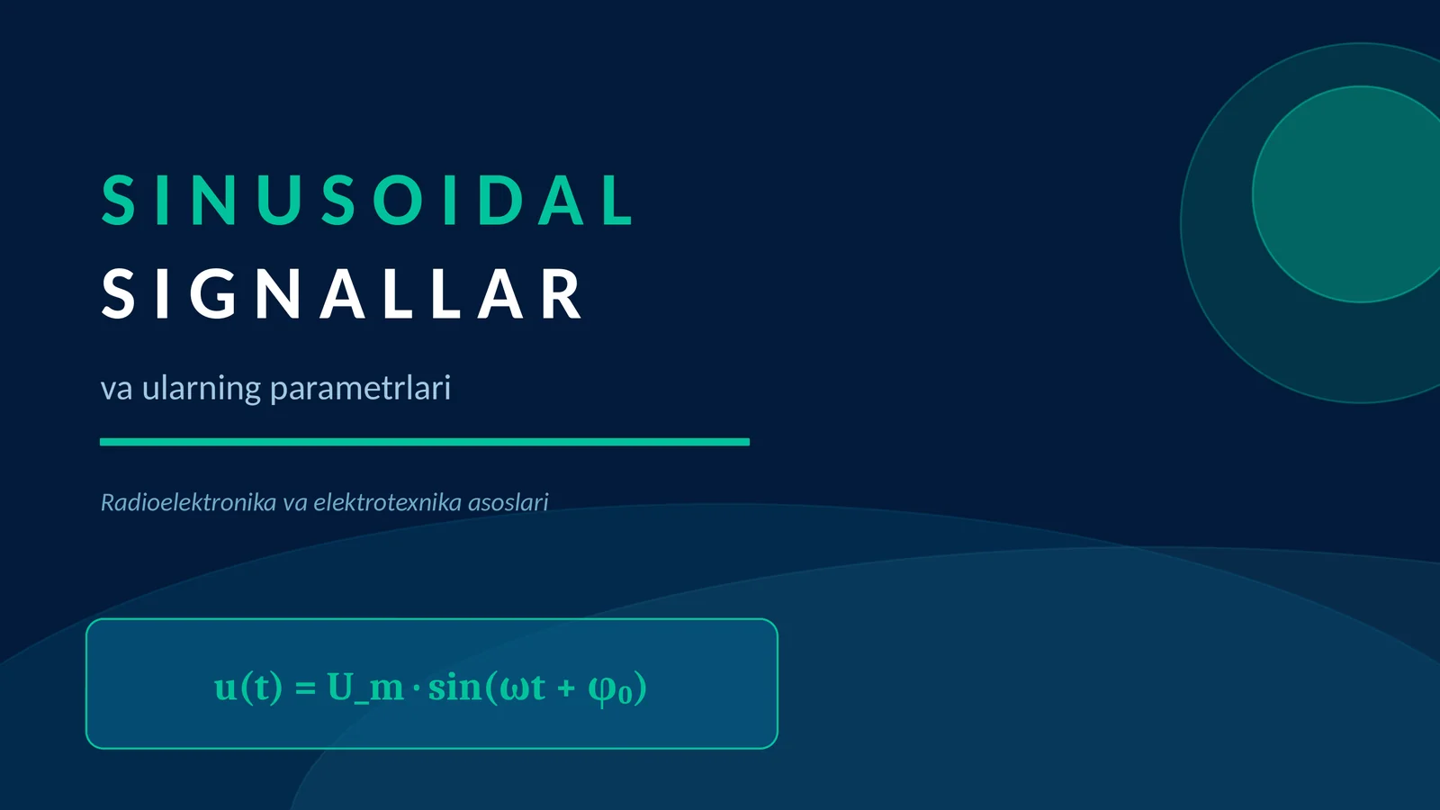 sinosoidal signallar