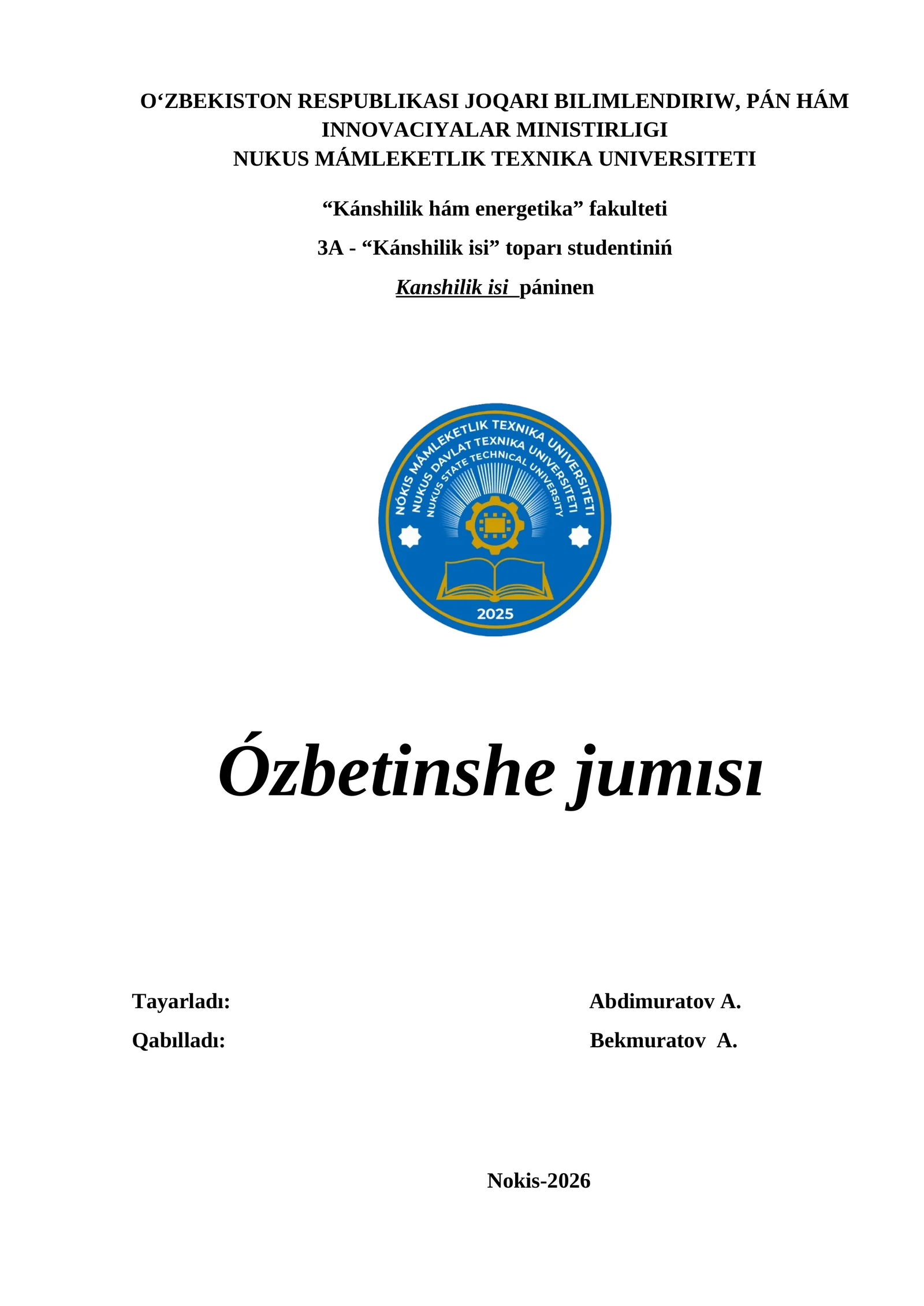 Kánlerdiń jer astında jaylasıwınıń kán-texnikalıq hám kán-geologiyalıq sharayatlarınıń analizi