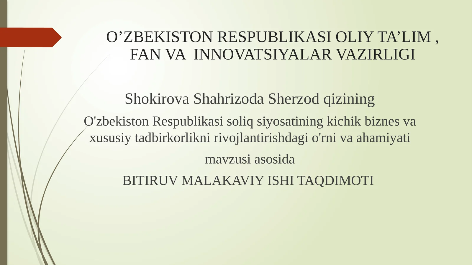 BMI ZASHITA UCHUN SLAYD