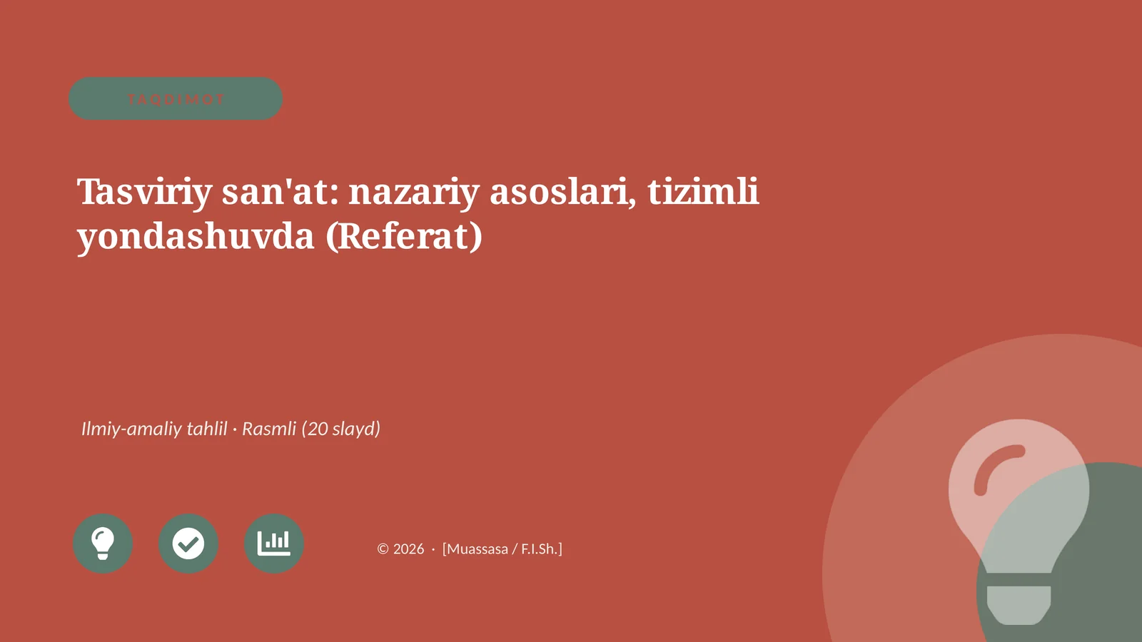 Tasviriy san'at: nazariy asoslari, tizimli yondashuvda