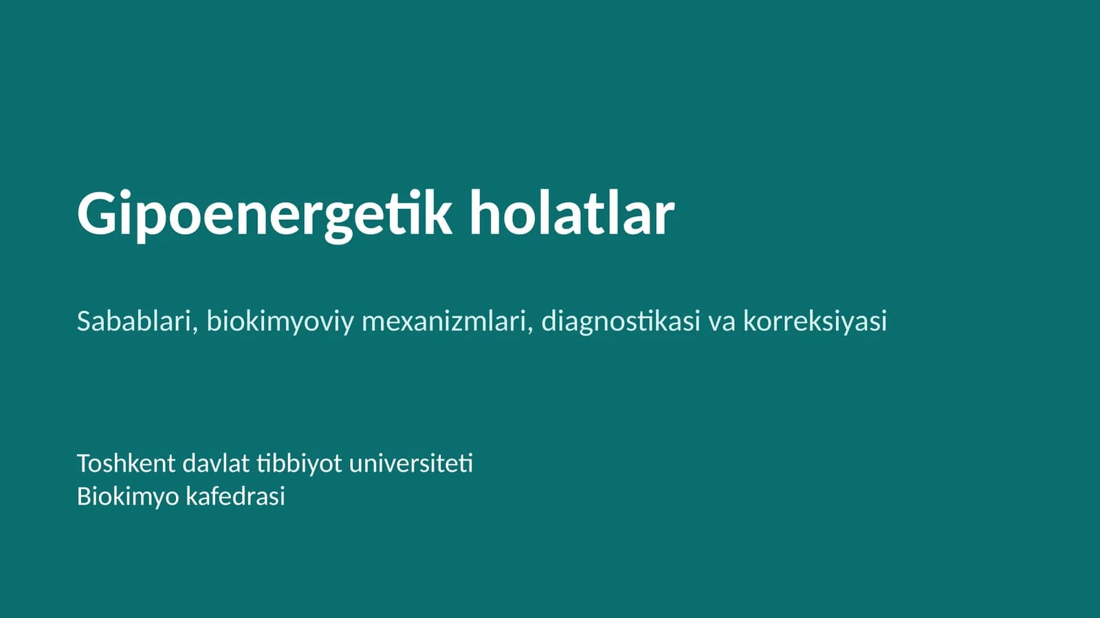 gipoenerhetik holat