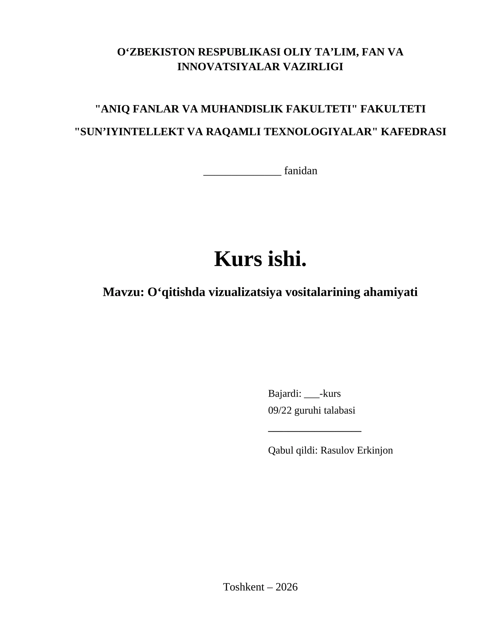 Oʻqitishda vizualizatsiya vositalarining ahamiyati