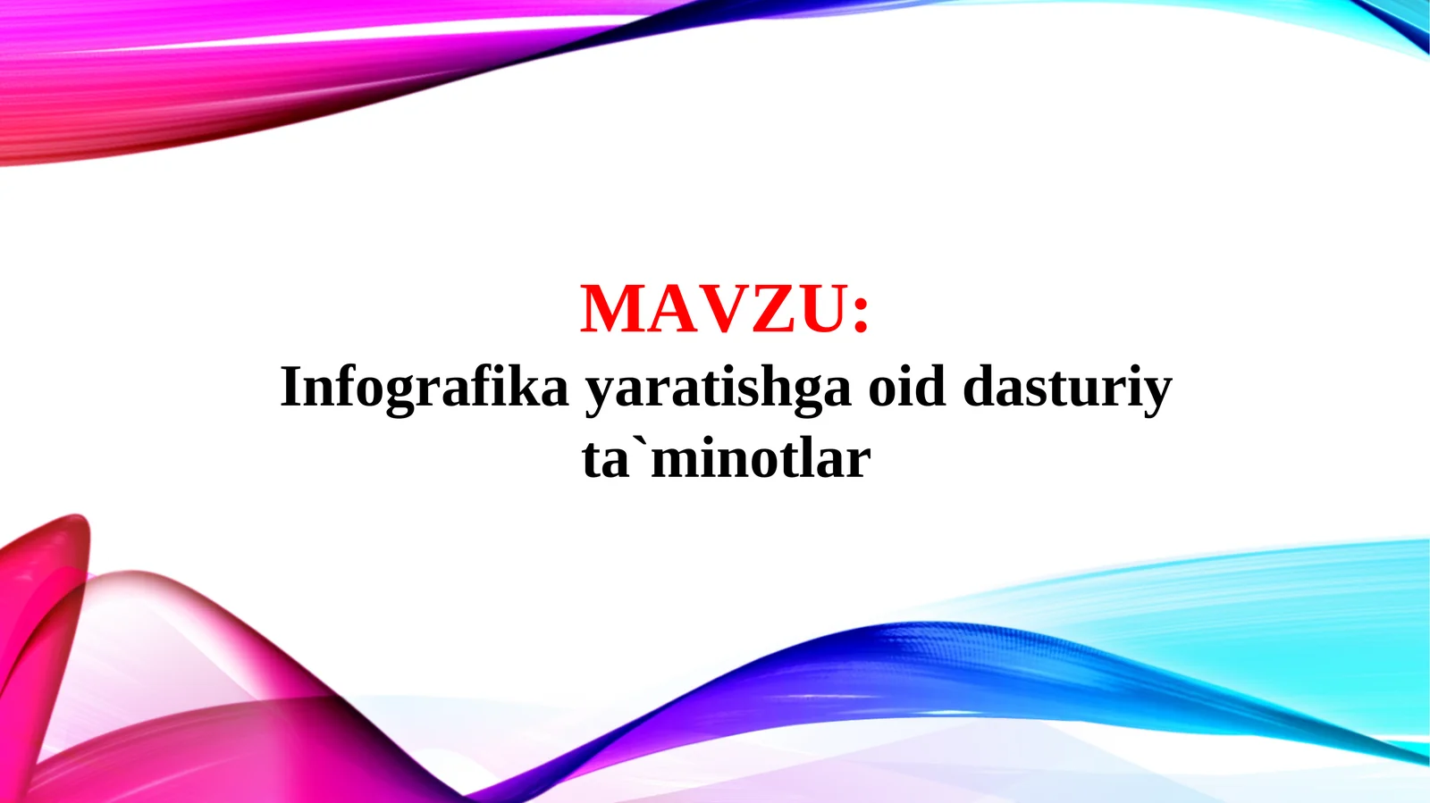Infografika yaratishga oid dasturiy taʼminotlar