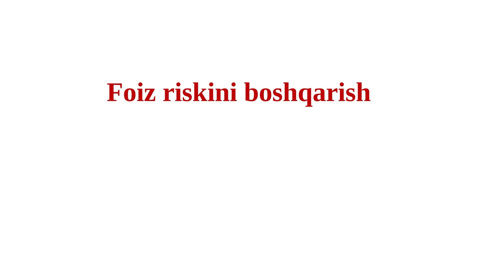 Foizriskiniboshqarish