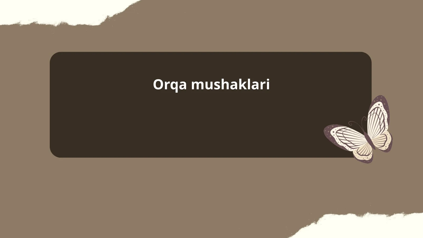 Orqa mushaklari