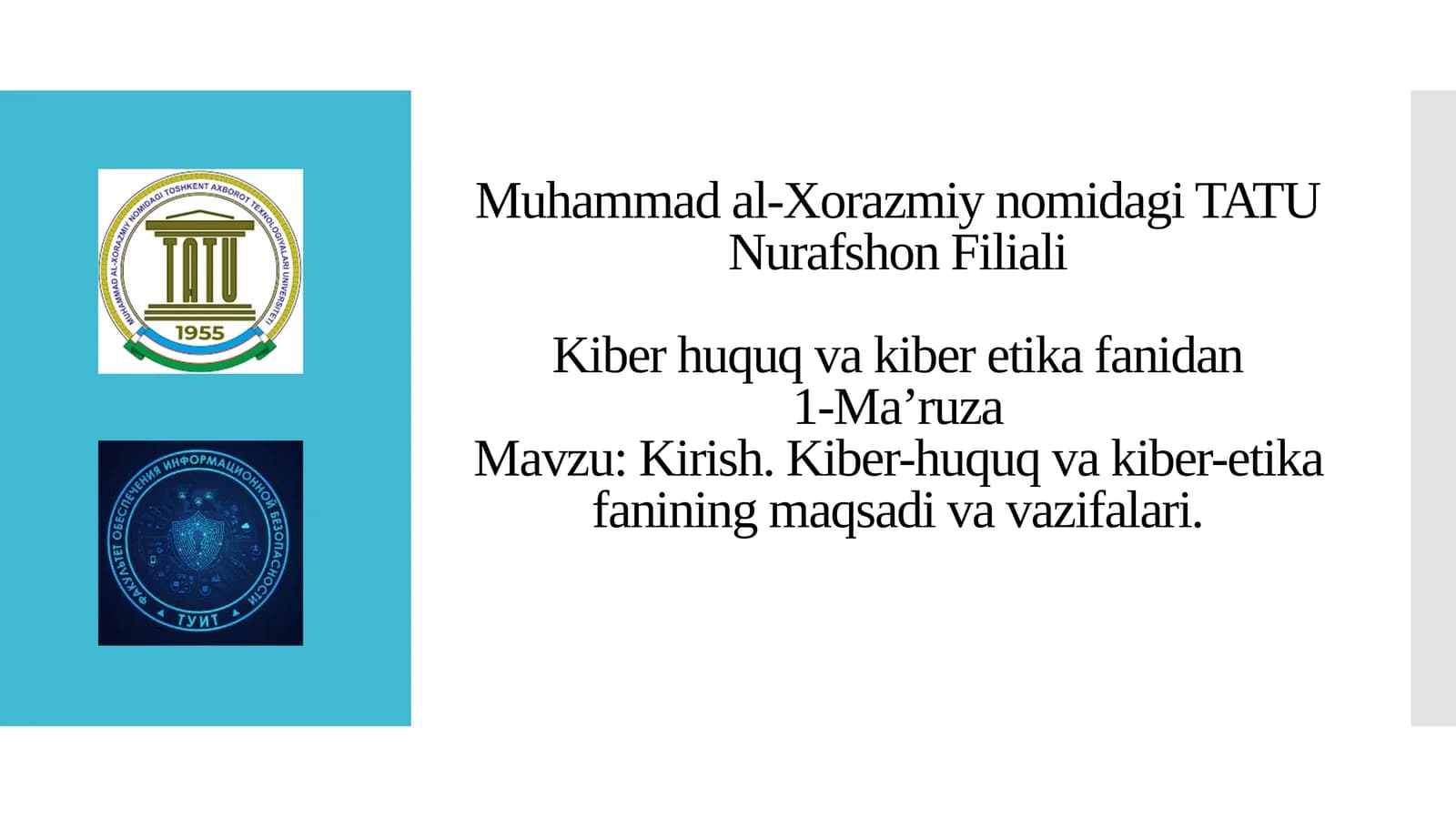 Kiber huquq va kiber etika