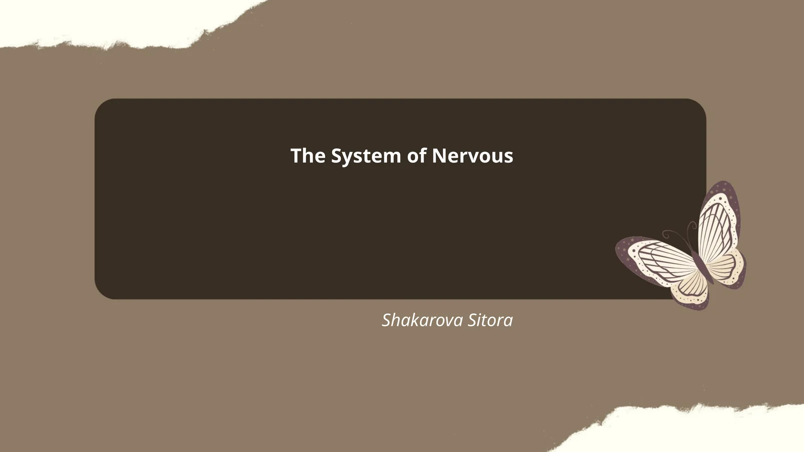 The System of Nervous