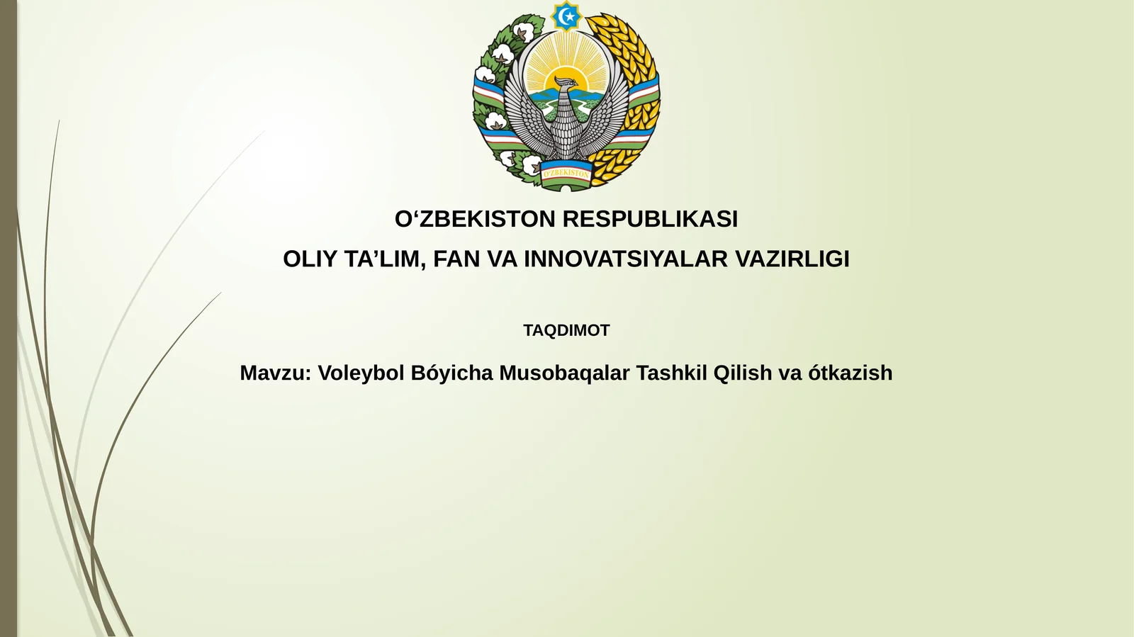 VoleybolBóyichaMusobaqalarTashkilQilishvaótkazish
