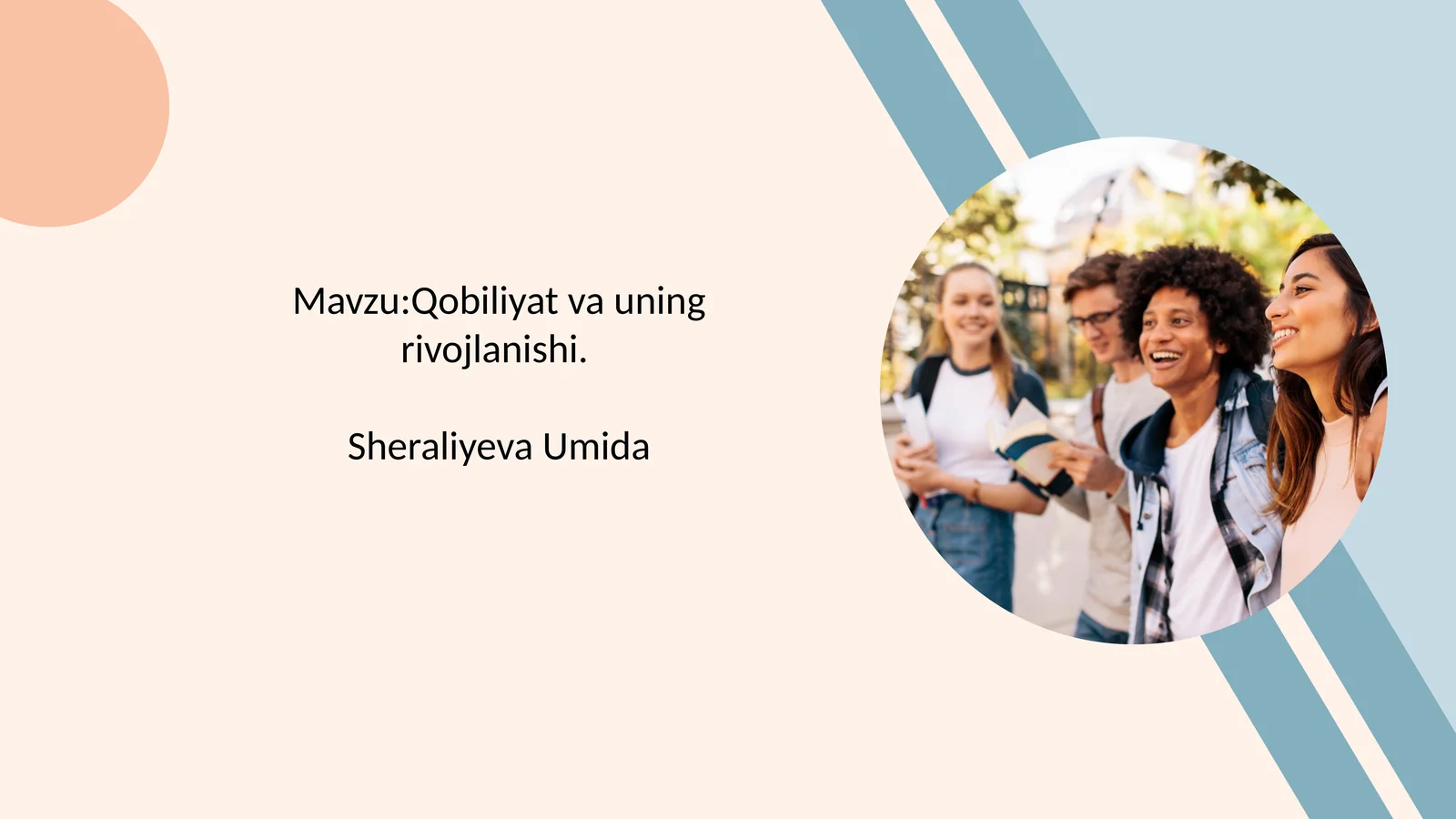 Qobiliyat va uning rivojlanishi.