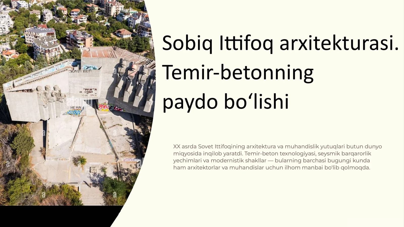 Sobiq Ittifoq arxitekturasi. Temir-betonning paydo bo‘lishi.pptx