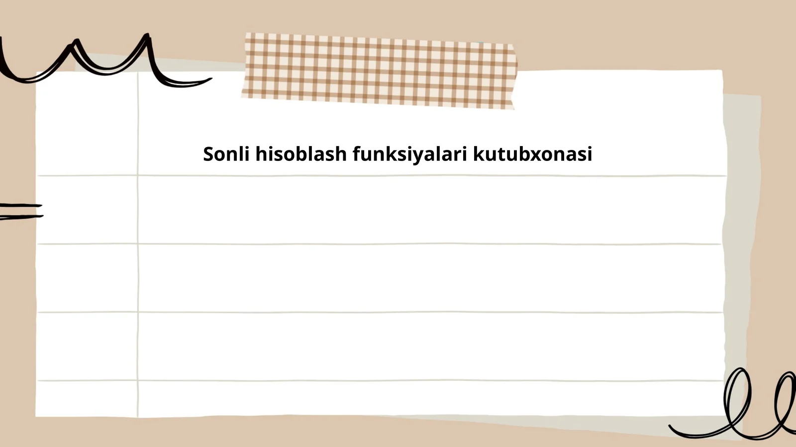 Sonli hisoblash funksiyalari kutubxonasi