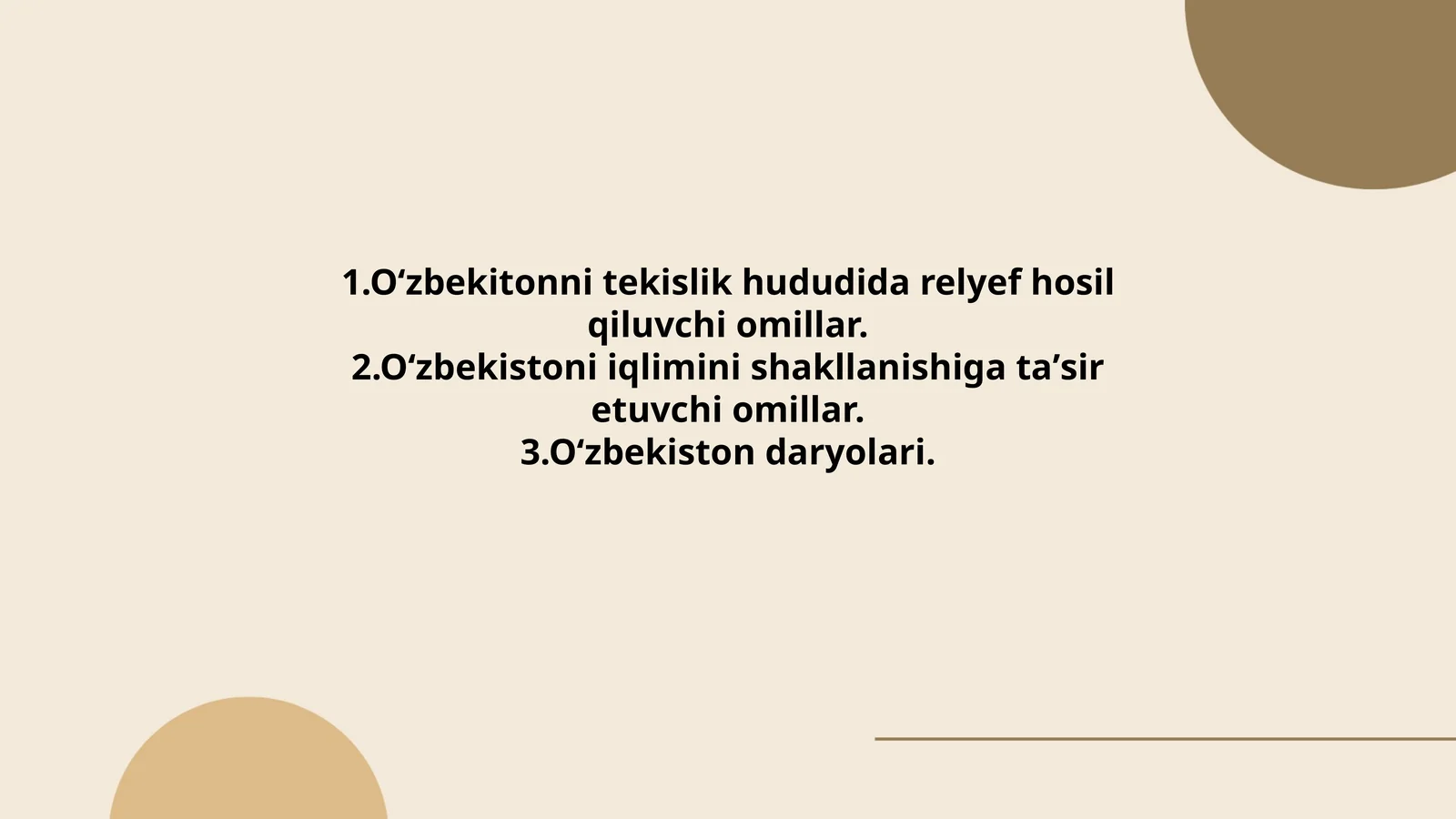 Tekislik hududida geologik tarkib va yotqizilish omillari