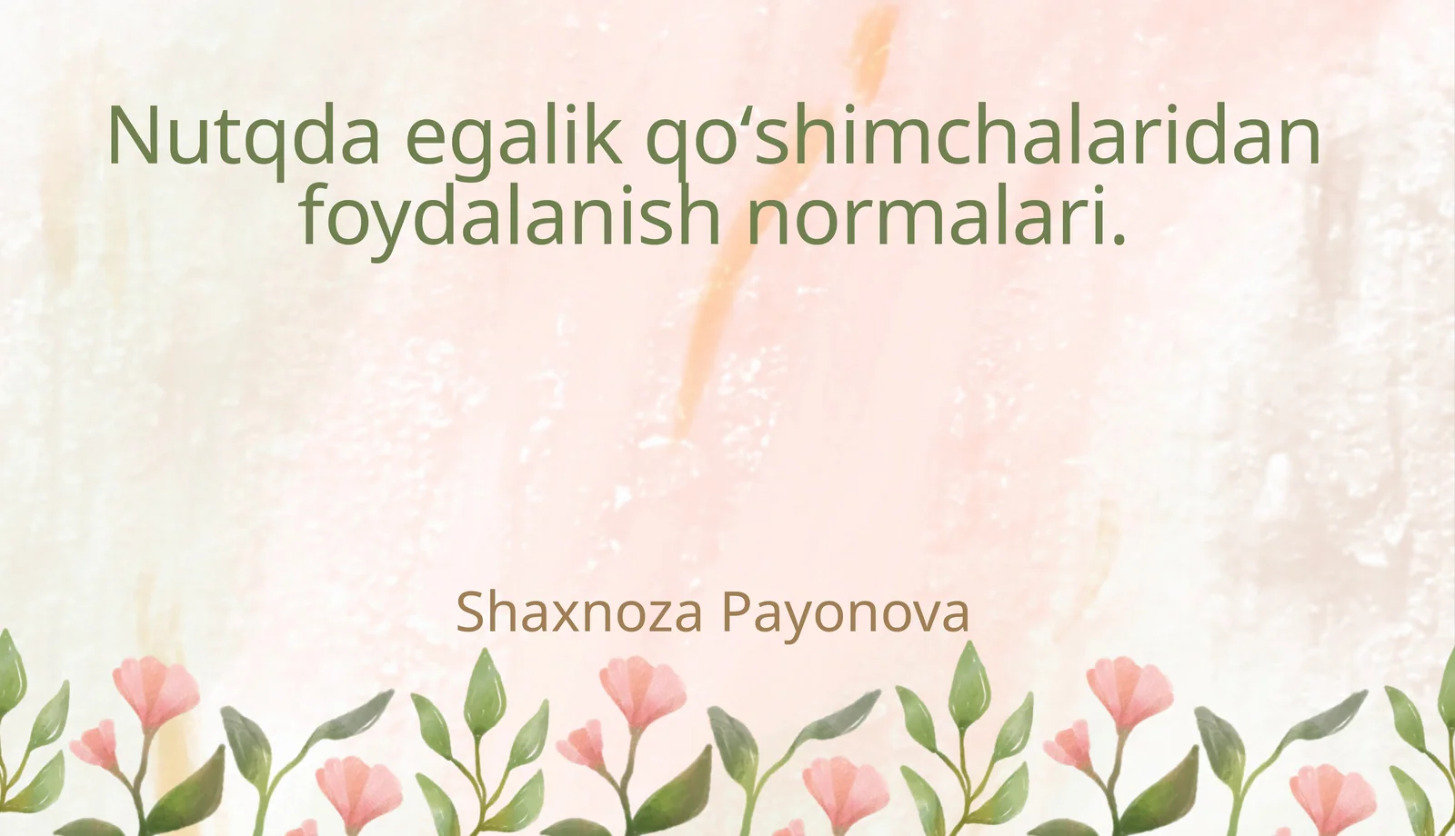 Egalik qoʻshimchalaridan foydalanish normalari