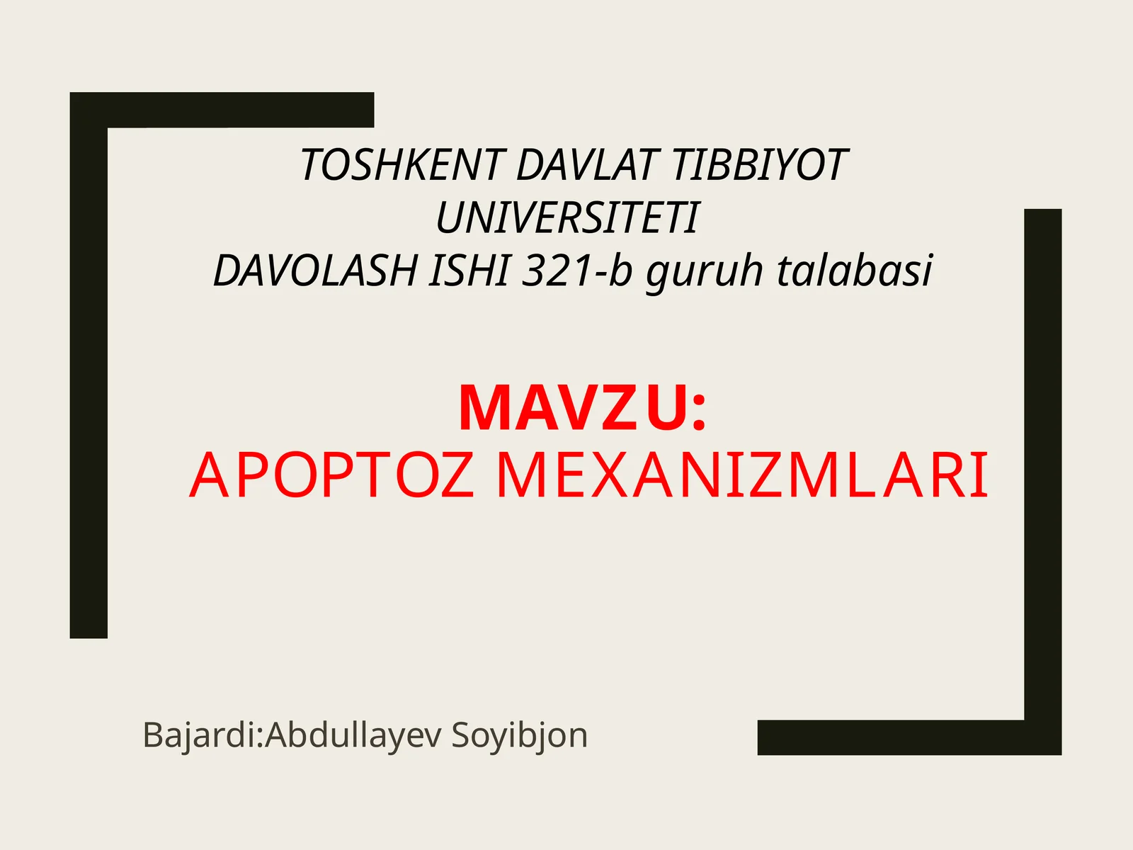 Apoptoz mexanizmlari