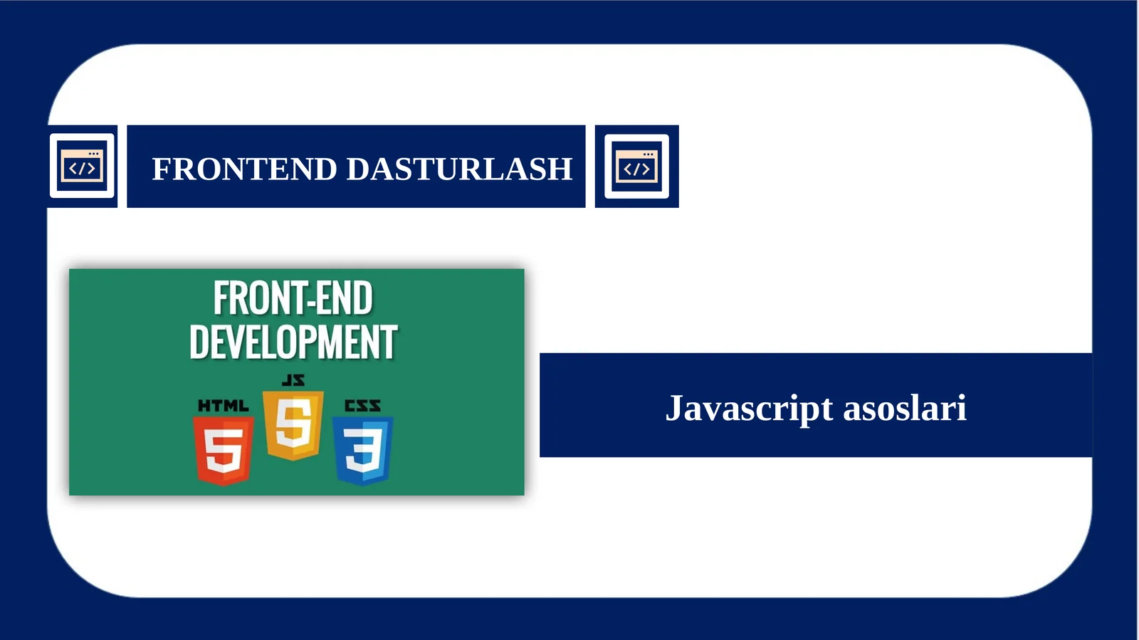 JavaScript asoslari