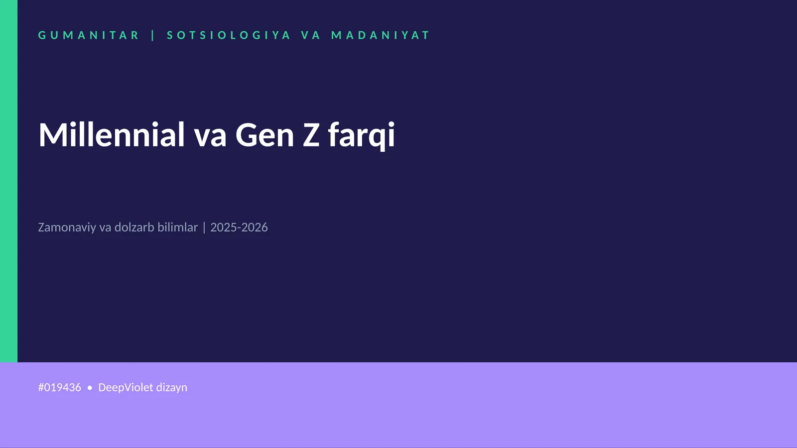 Millennial va Gen Z farqi
