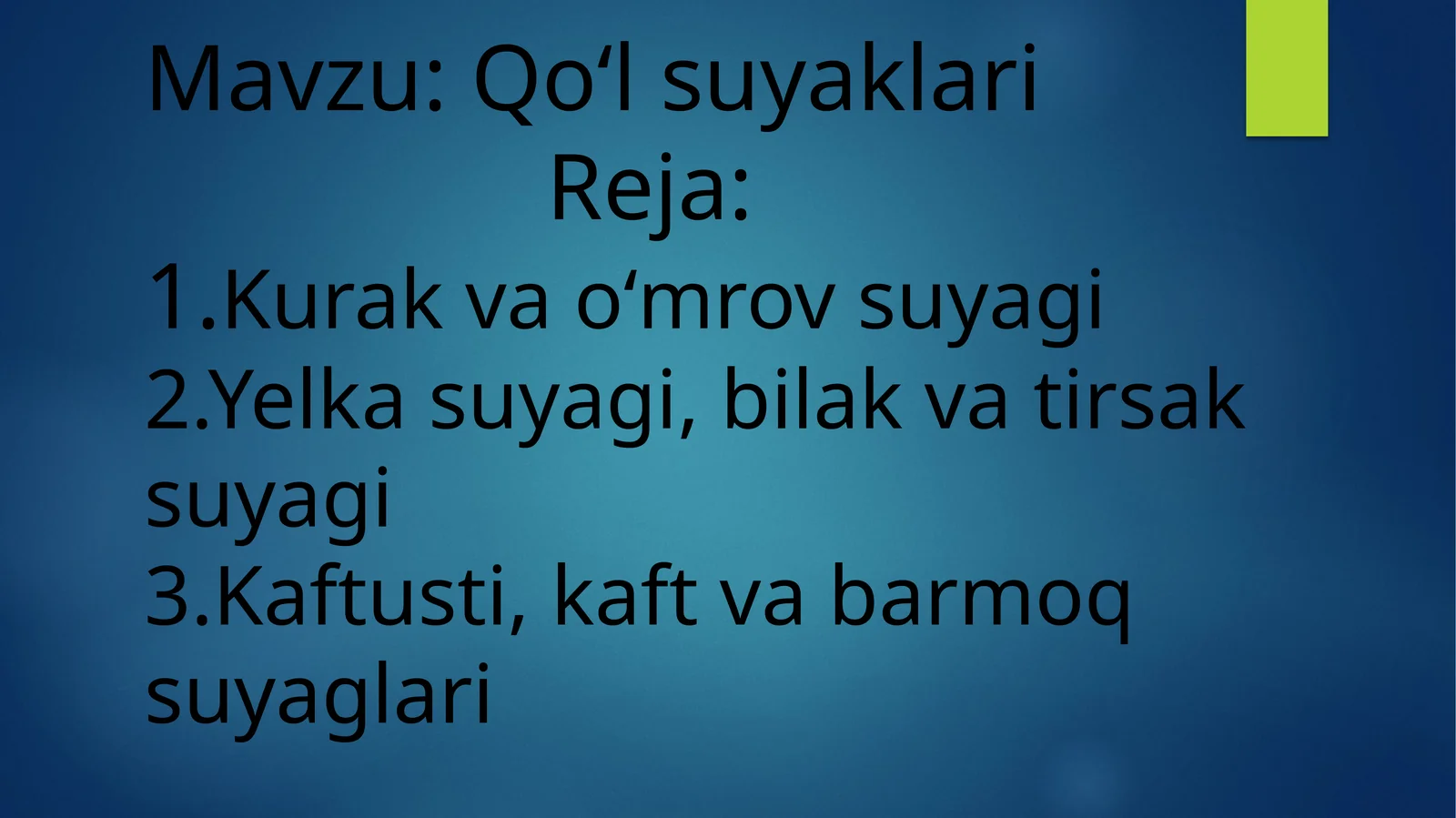 Qoʻlsuyaklari