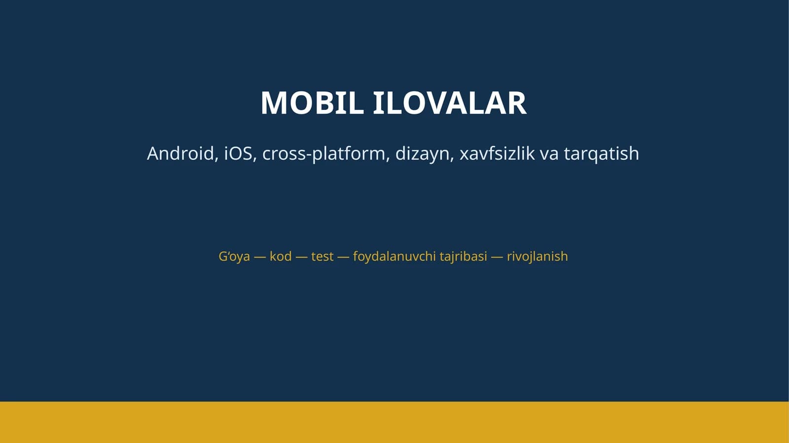 MOBIL ILOVALAR